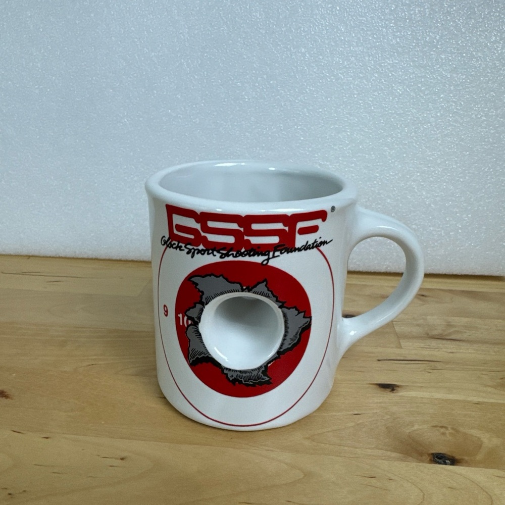 Glock Sport Shooting Foundation GSSF USA FBI Mug With Bullseye Hole